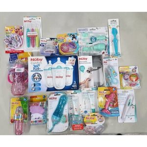 Huge Brand New Factory Sealed 19 Item Piece Nuby Baby Bundle